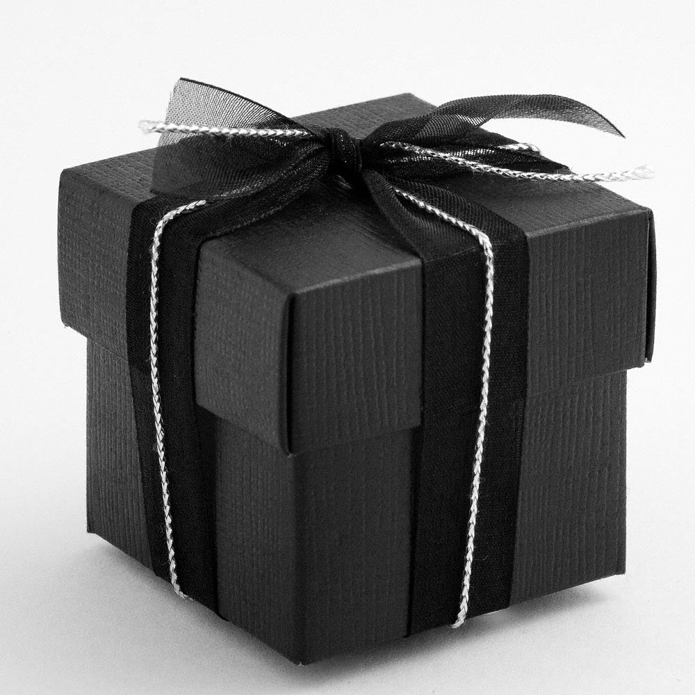 Black Silk Box and Lid 50mm