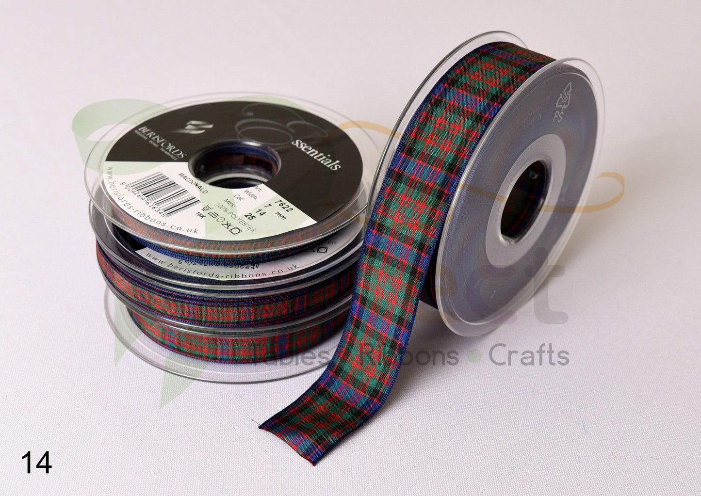 14 Macdonald Berisfords Tartan Ribbon