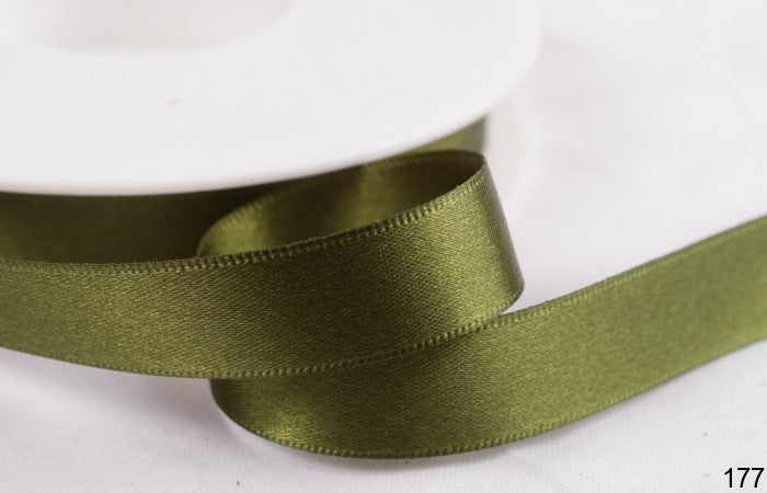 Moss Green Shindo Satin Ribbon 12100 177