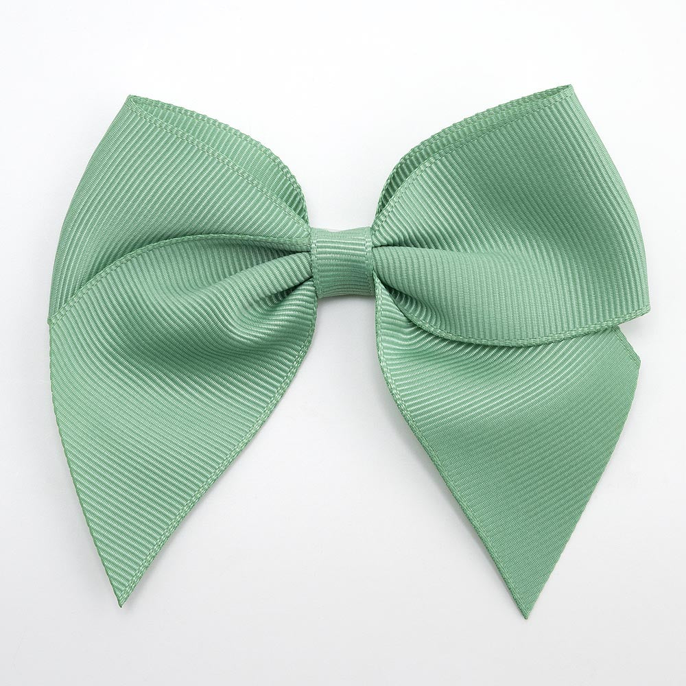 Sage 10cm Grosgrain Bow - Self Adhesive