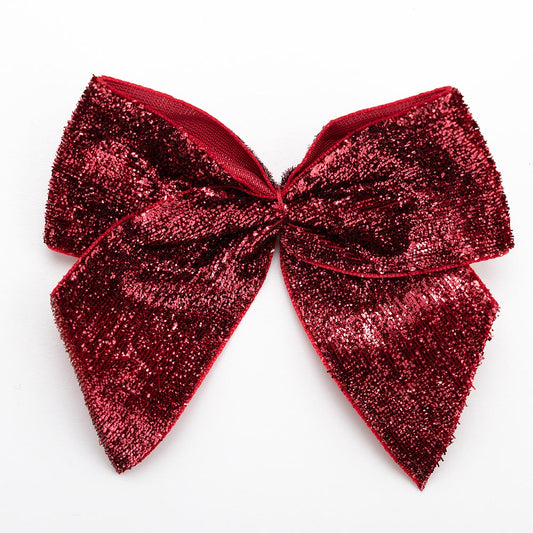 Ruby 10cm Sparkle Bows – Self Adhesive
