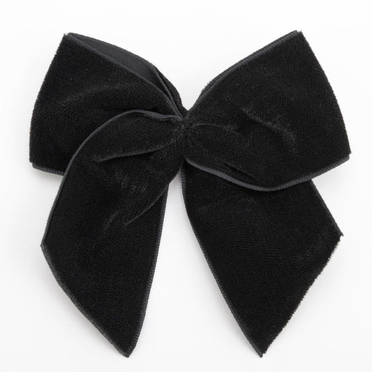 Black 10cm Velvet Bows – Self Adhesive