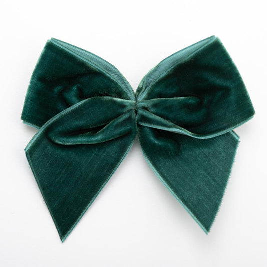 Bottle Green 10cm Velvet Bows – Self Adhesive