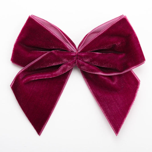 Burgundy 10cm Velvet Bows – Self Adhesive