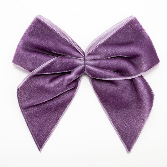Amethyst 10cm Velvet Bows – Self Adhesive