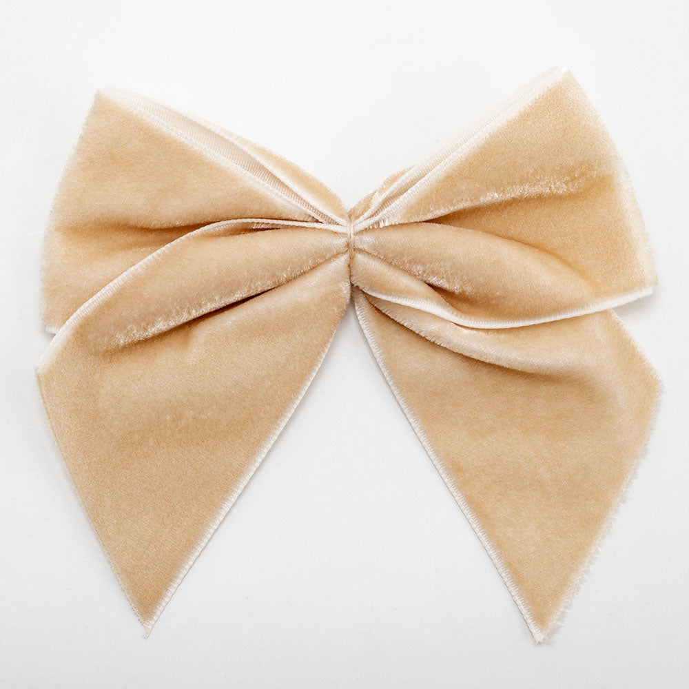 Champagne 10cm Velvet Bows – Self Adhesive
