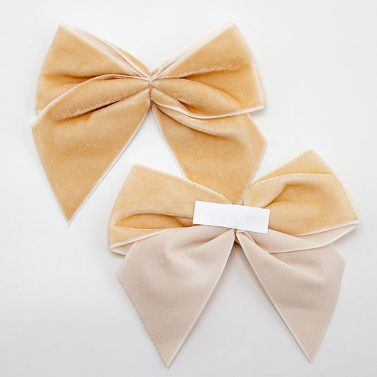 Champagne 10cm Velvet Bows – Self Adhesive
