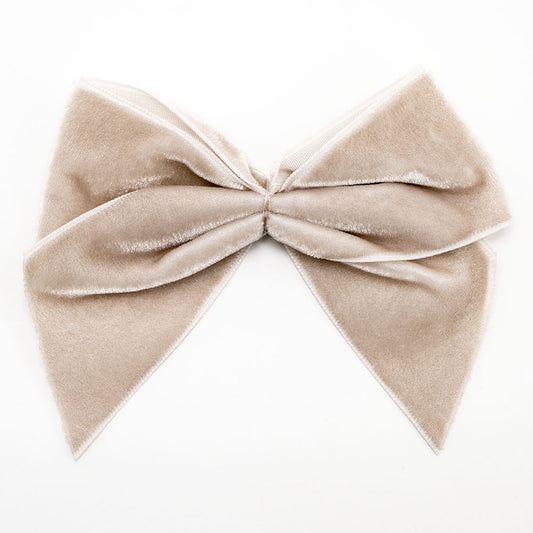 Taupe 10cm Velvet Bows – Self Adhesive