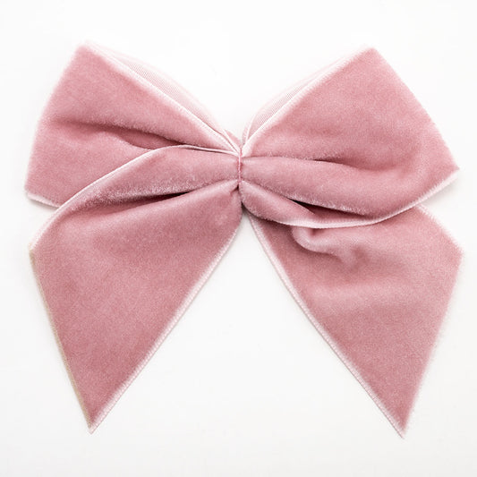 Vintage Pink 10cm Velvet Bows – Self Adhesive
