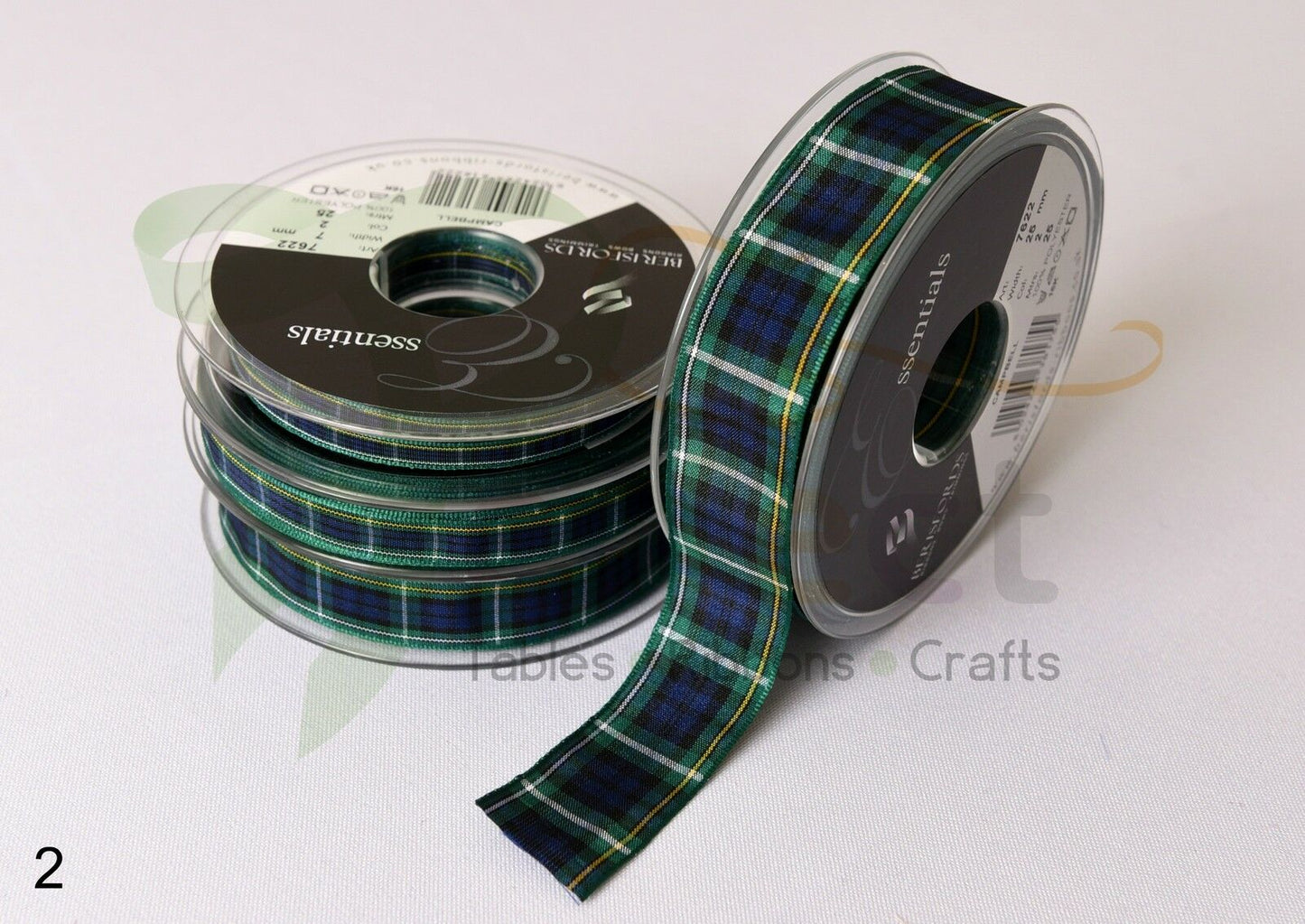 2 Campbell Berisfords Tartan Ribbon