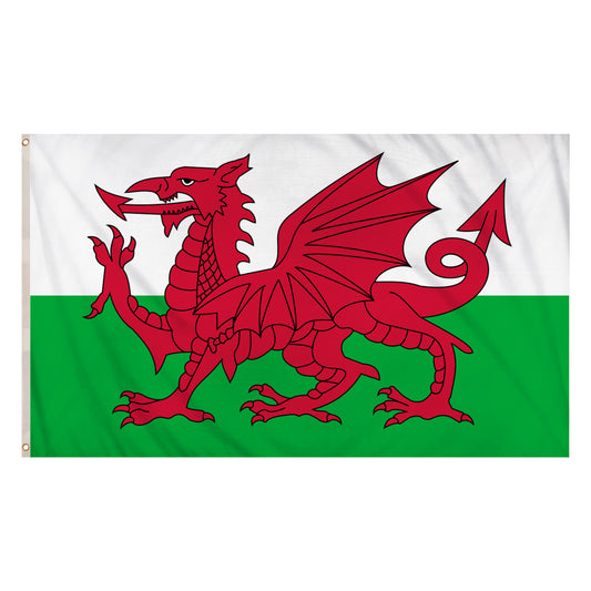 5x3ft Welsh Dragon Flag