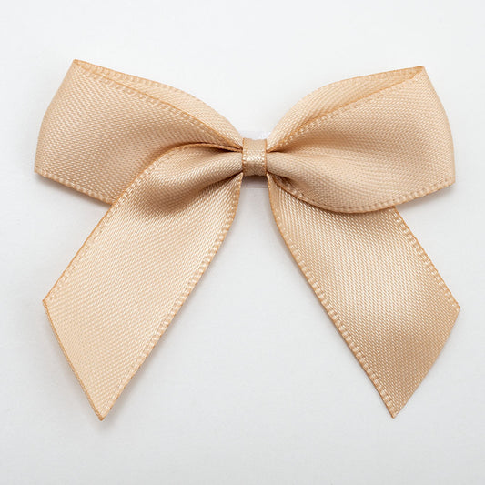 Champagne 5cm Satin Bows - Self Adhesive