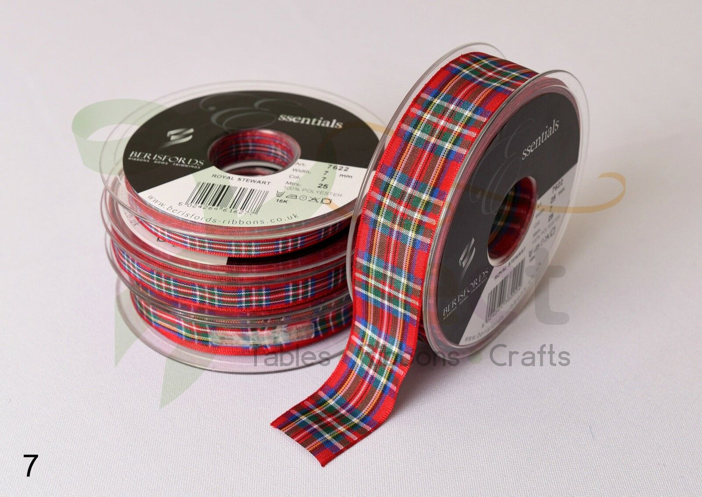 7 Royal Stewart Berisfords Tartan Ribbon