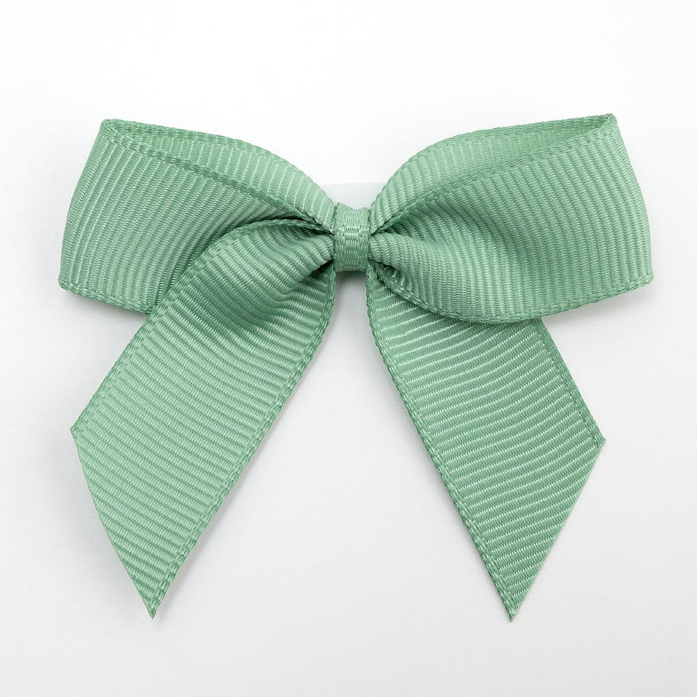 Sage 5cm Grosgrain Bows - Self Adhesive