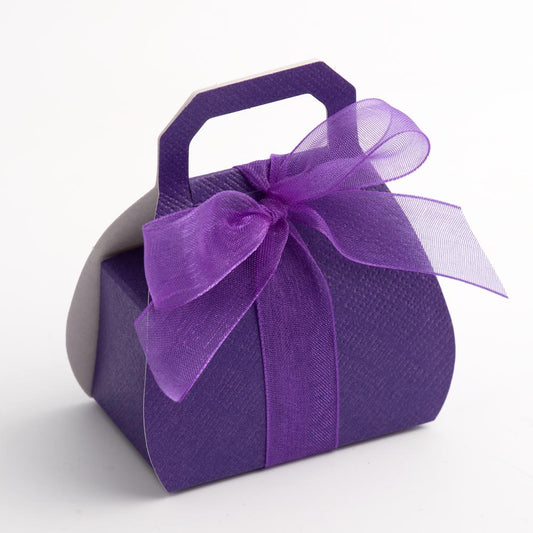 Purple Silk Handbag 80mm