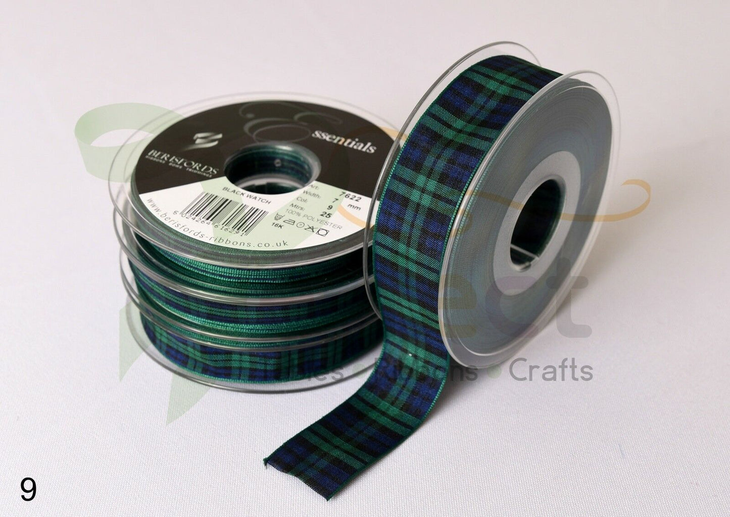 9 Black Watch Berisfords Tartan Ribbon