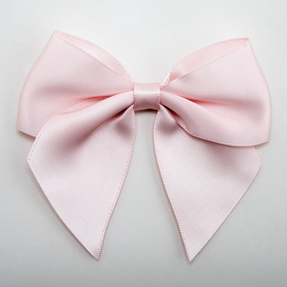 Blush Pink 10cm Satin Bows – Self Adhesive