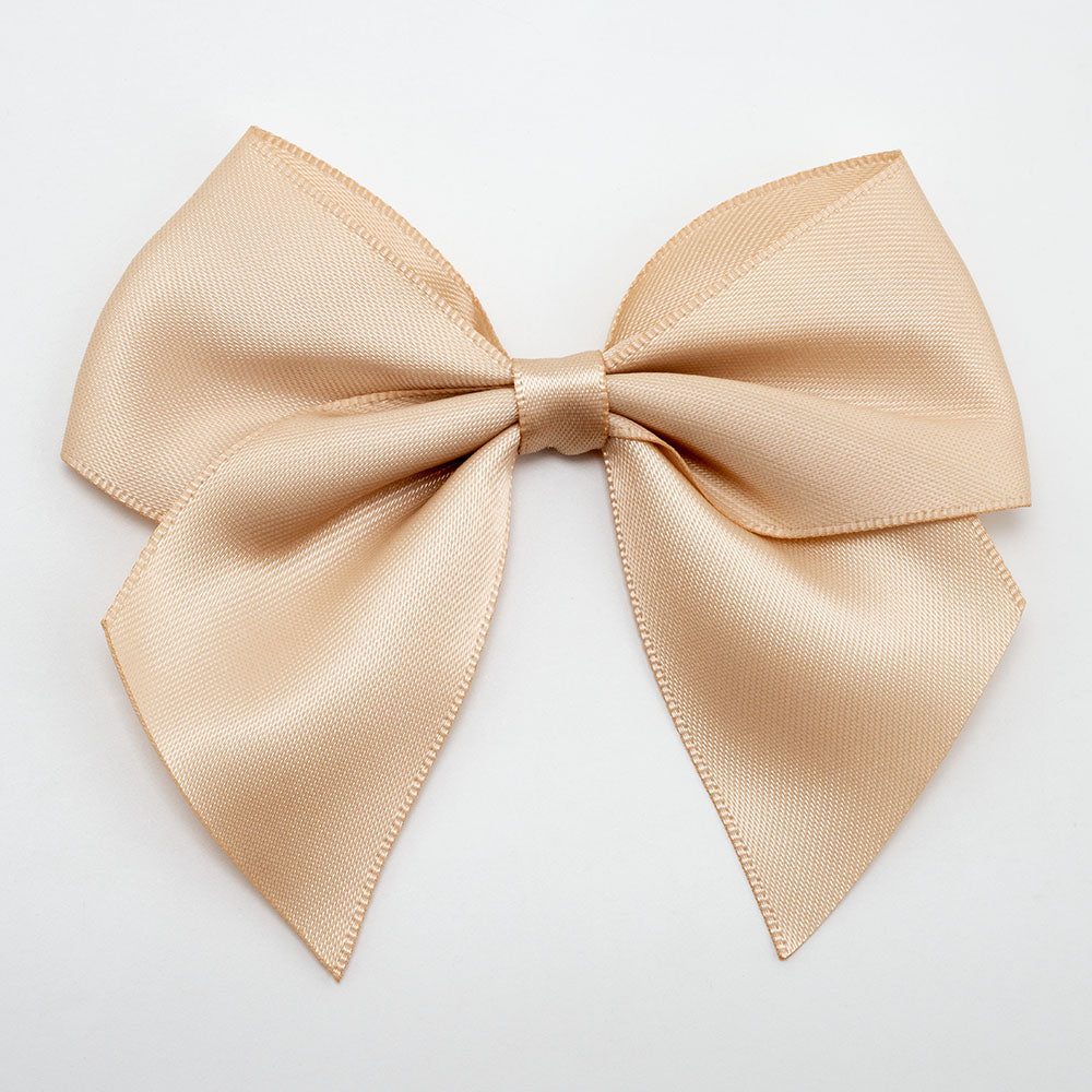 Champagne 10cm Satin Bows – Self Adhesive