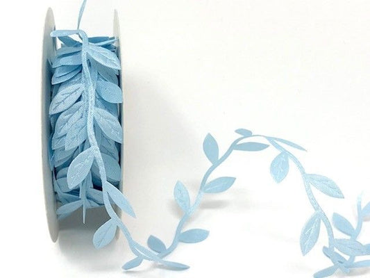 Baby Blue Satin Leaf Ribbon