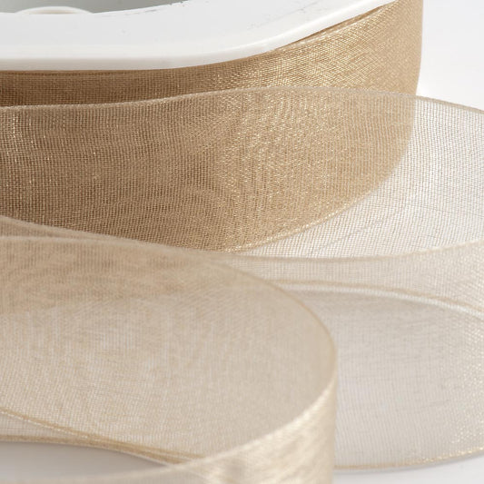 Beige Organza Ribbon