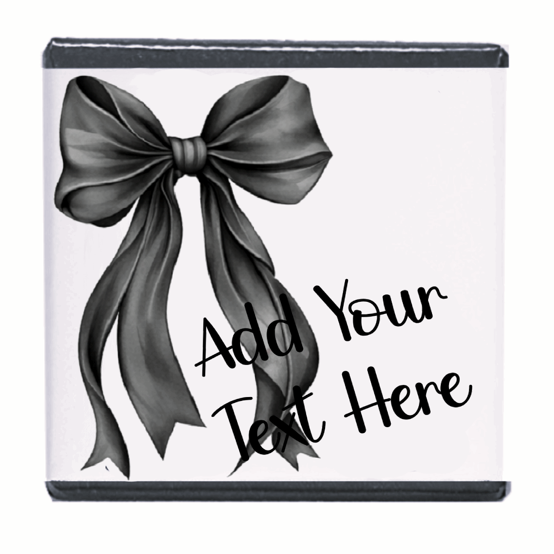 Personalised Chocolate Party Favours and Love Heart Rolls - Black Bow