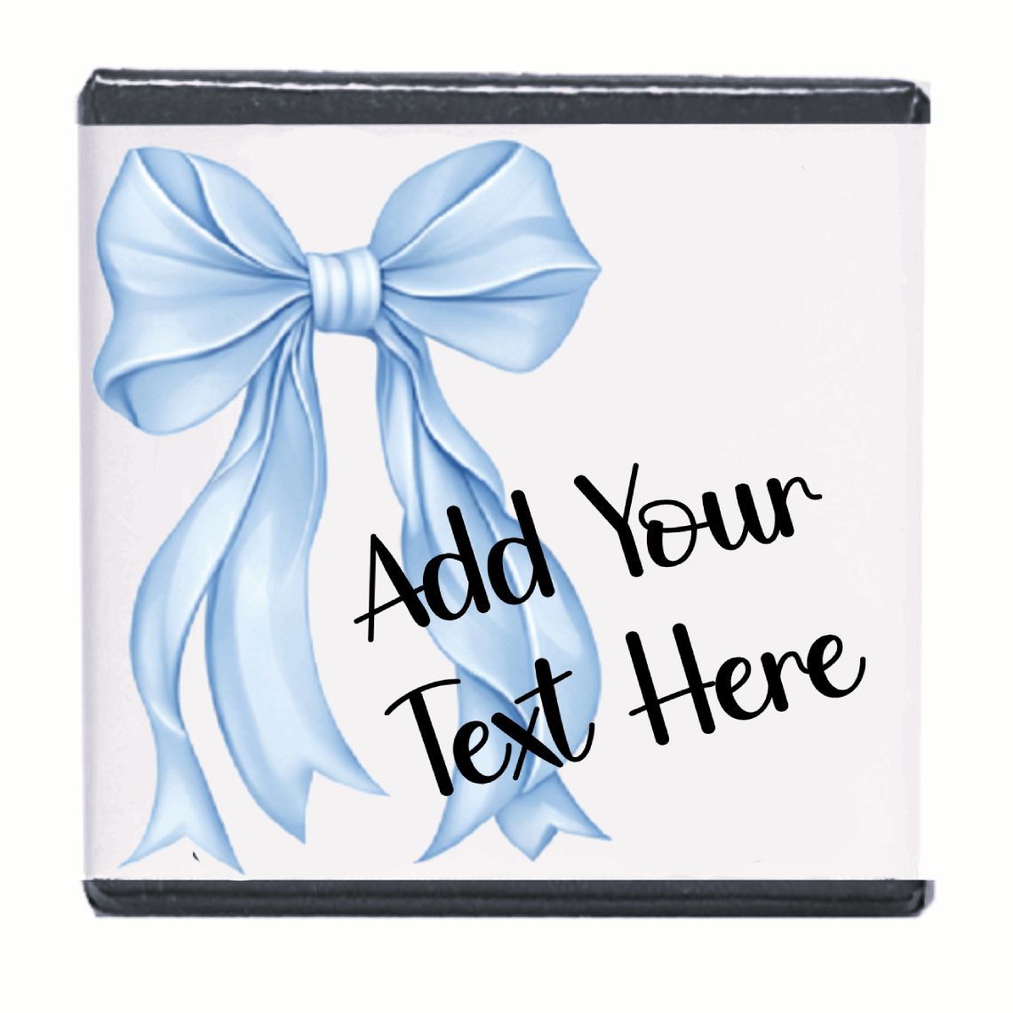 Personalised Chocolate Party Favours and Love Heart Rolls - Baby Blue Bow