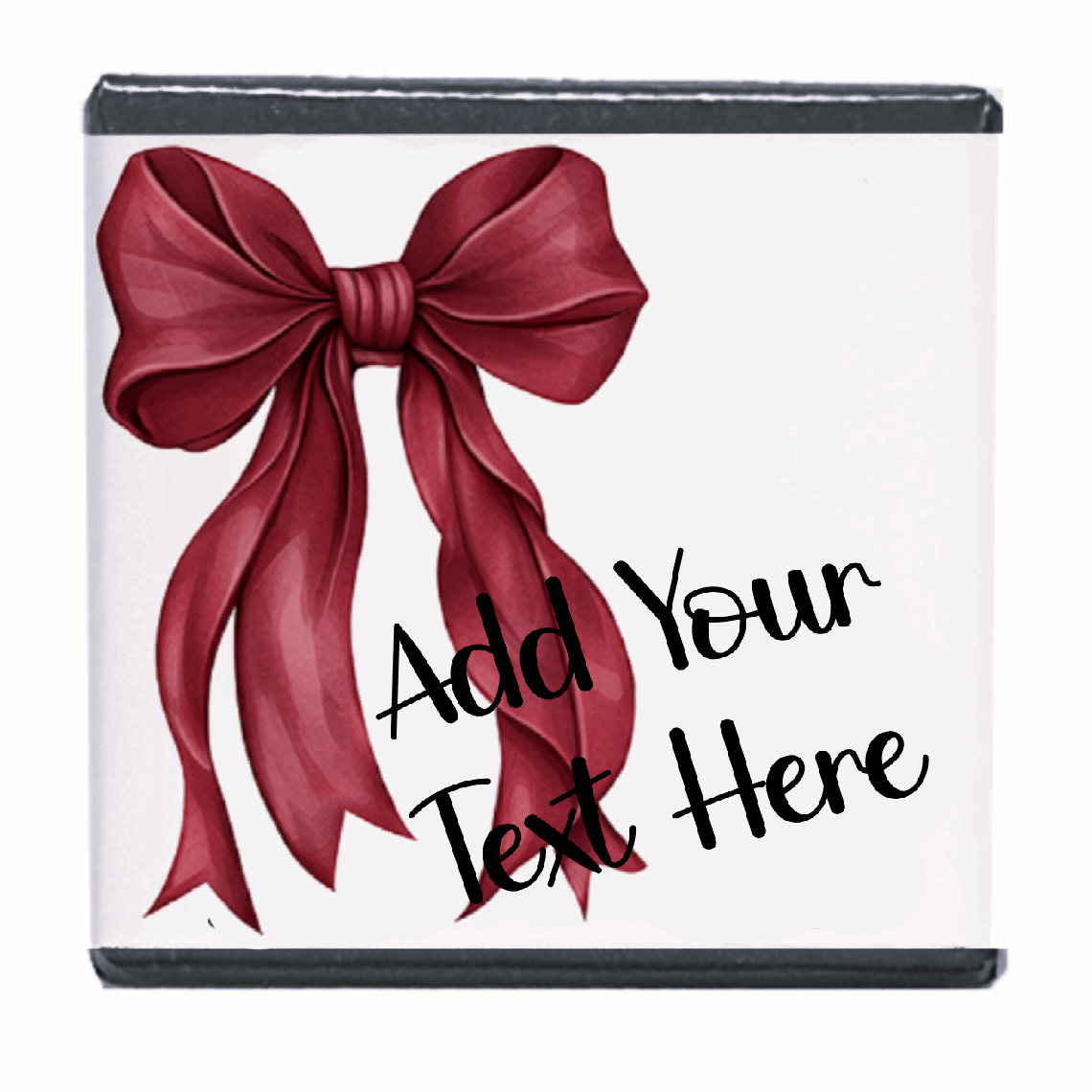 Personalised Chocolate Party Favours and Love Heart Rolls - Burgundy Bow