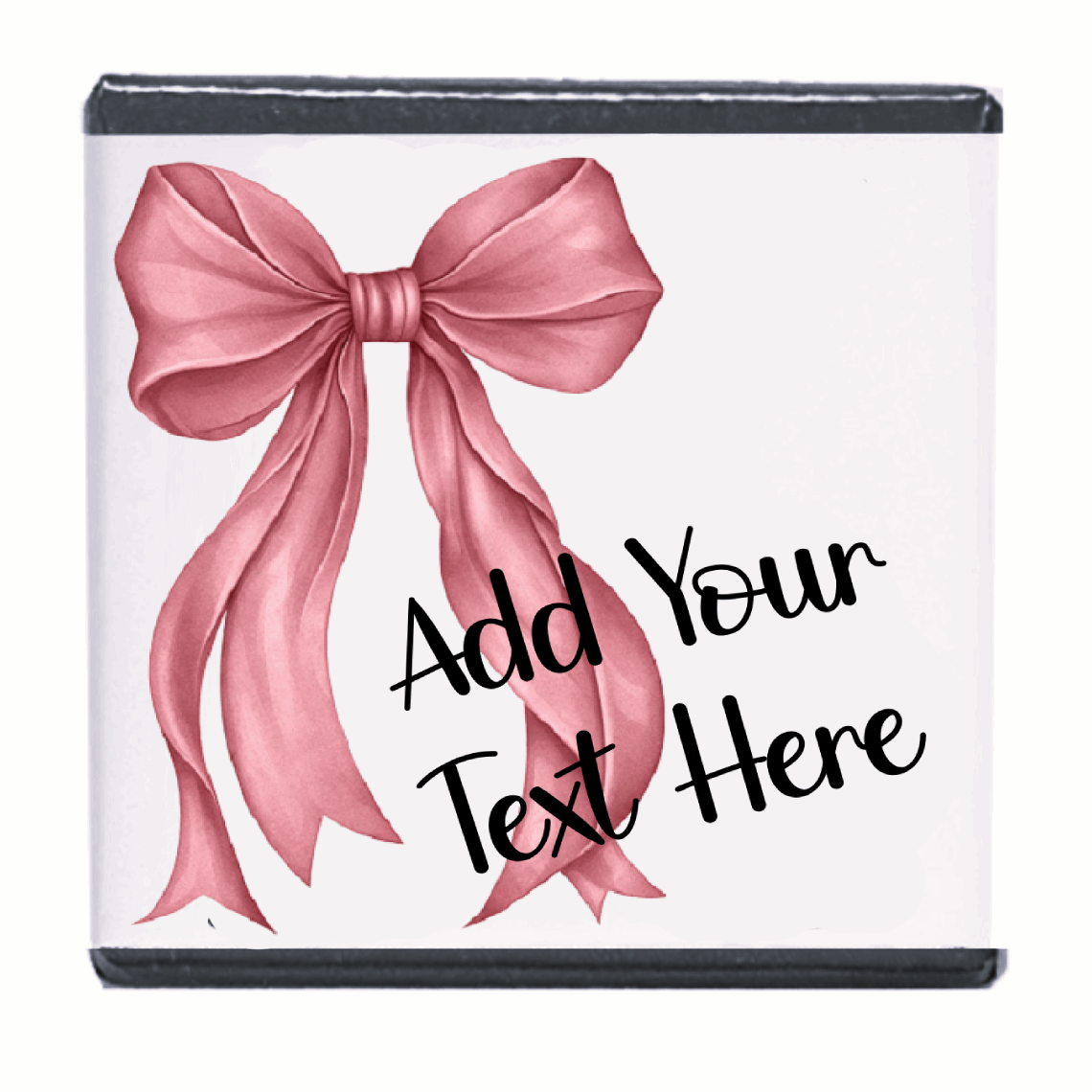 Personalised Chocolate Party Favours and Love Heart Rolls - Dusky Pink Bow