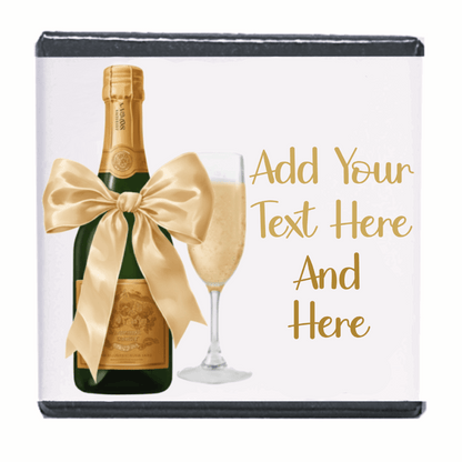 Personalised Chocolate Party Favours and Love Heart Rolls - Champagne Gold Bow