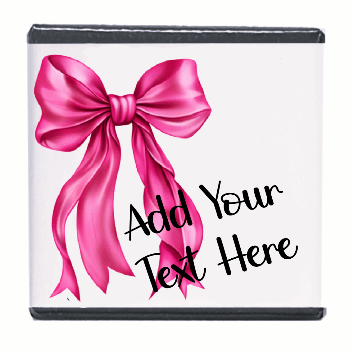 Personalised Chocolate Party Favours and Love Heart Rolls - Hot Pink Bow