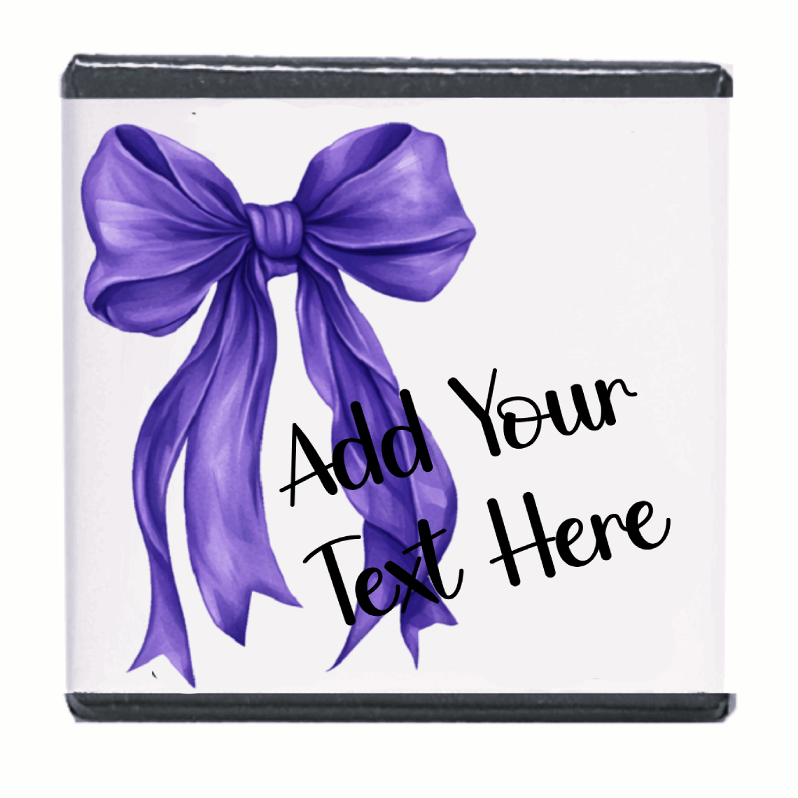 Personalised Chocolate Party Favours and Love Heart Rolls - Purple Bow