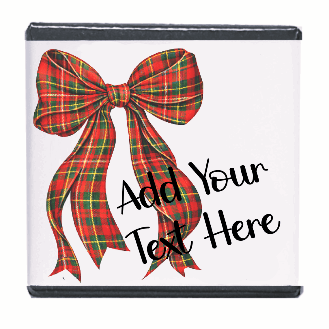 Personalised Chocolate Party Favours and Love Heart Rolls - Red Tartan Bow