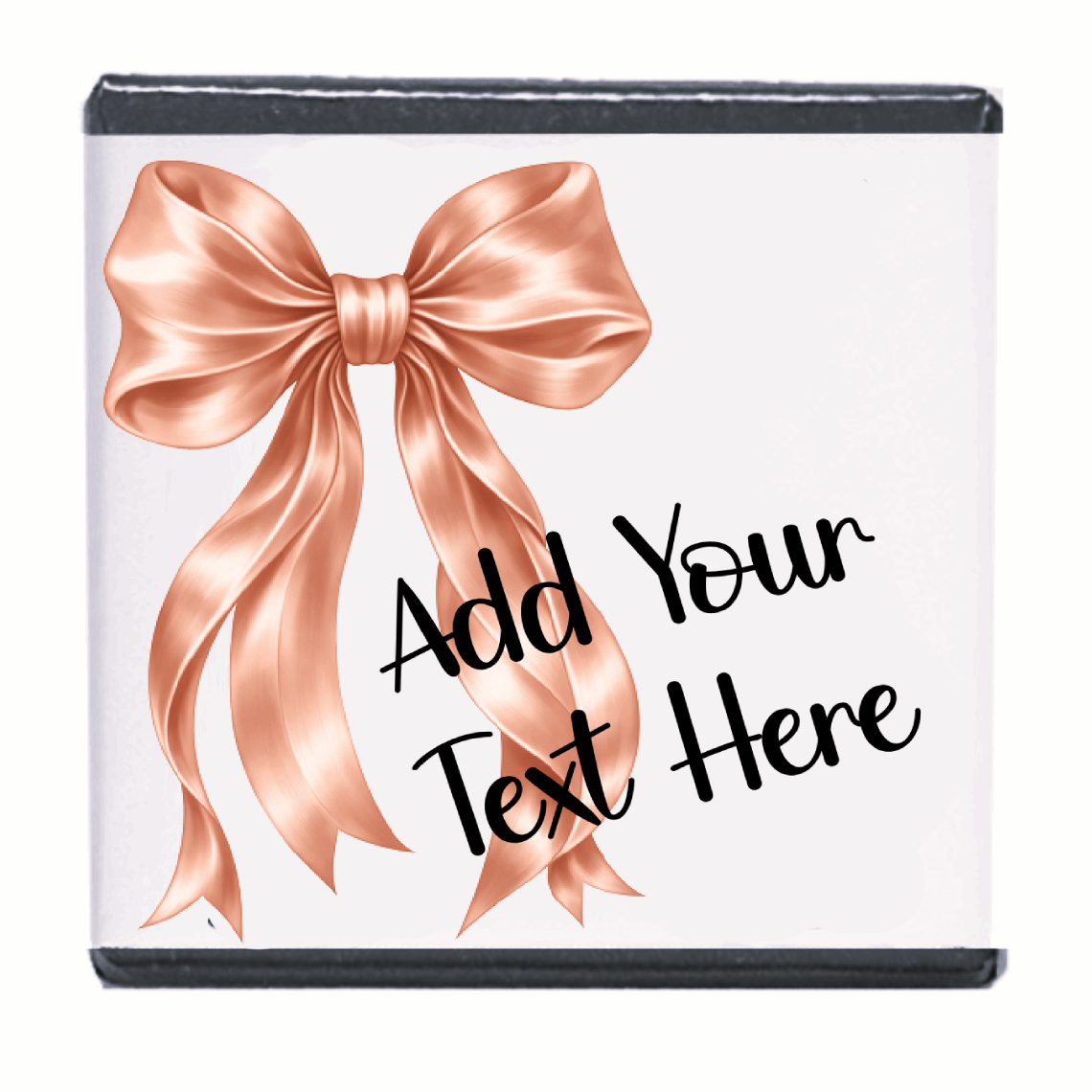 Personalised Chocolate Party Favours and Love Heart Rolls - Rose Gold Bow
