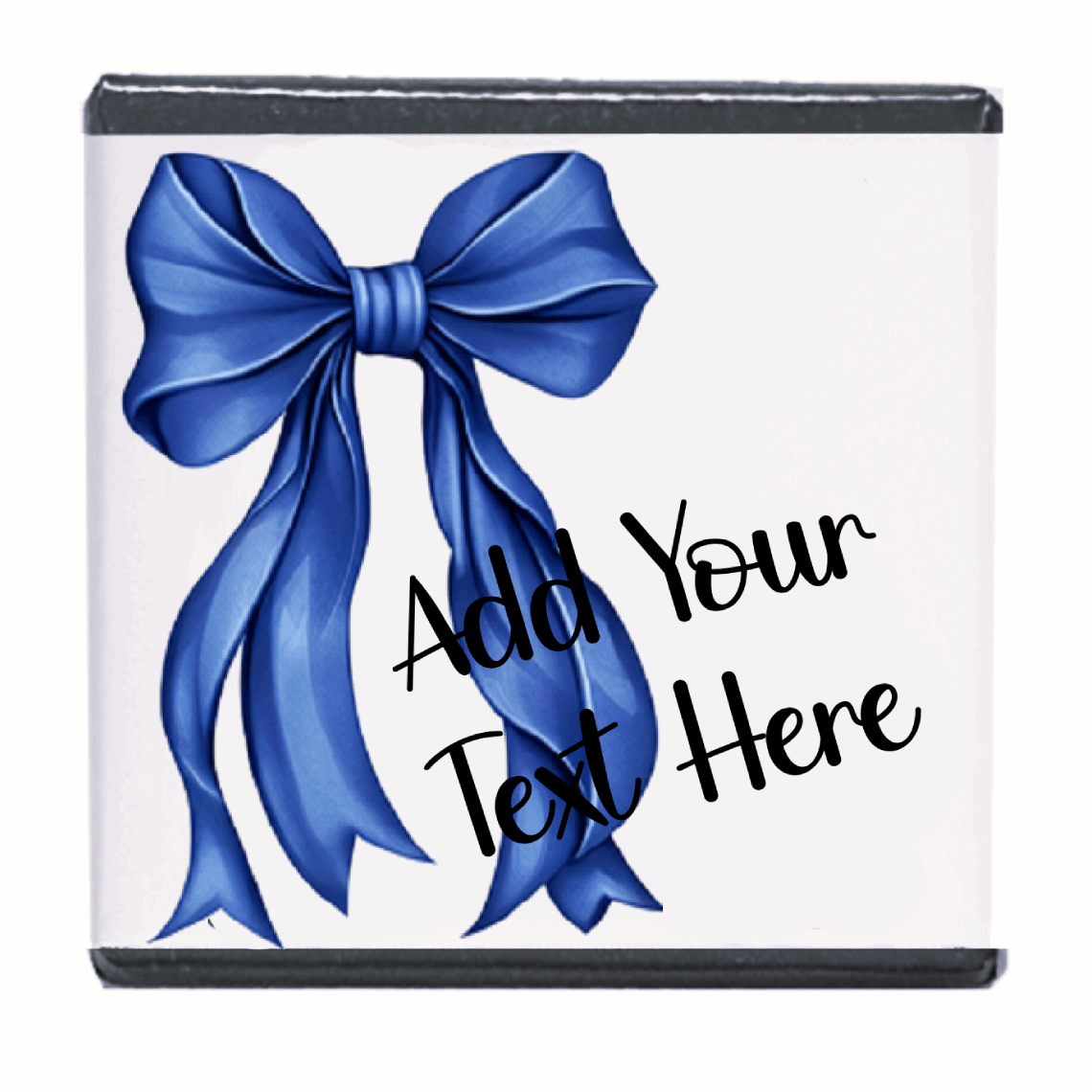 Personalised Chocolate Party Favours and Love Heart Rolls - Royal Blue Bow
