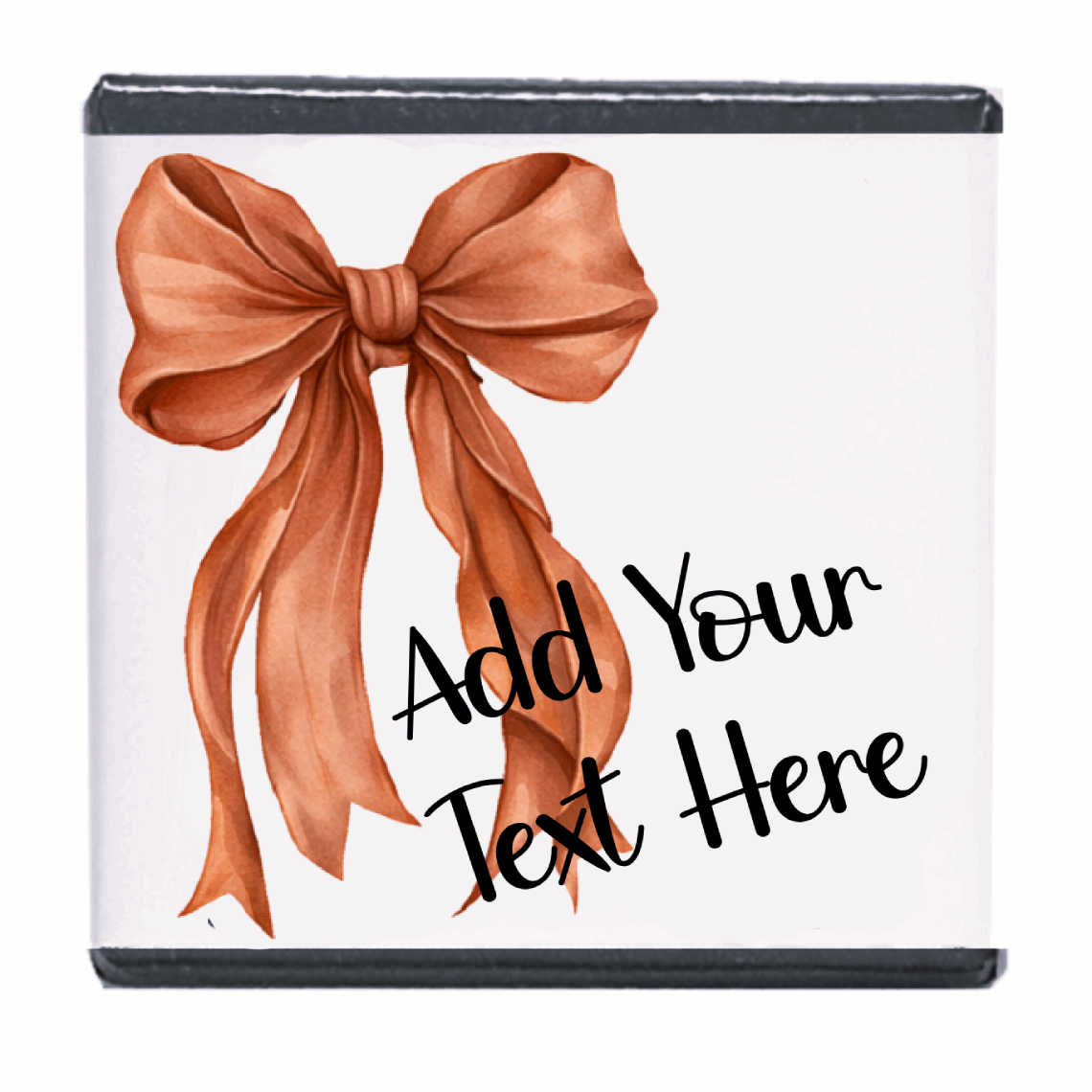 Personalised Chocolate Party Favours and Love Heart Rolls - Rust Bow
