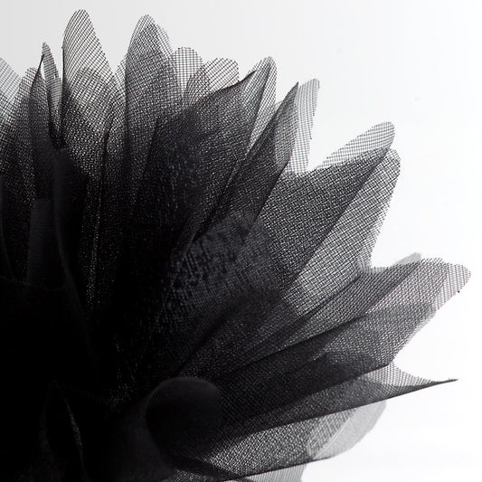 Black Cristal Tulle Peaked Edge Organza Tulles Pack of 50