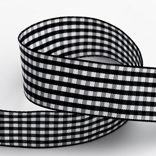 Black Gingham Ribbon