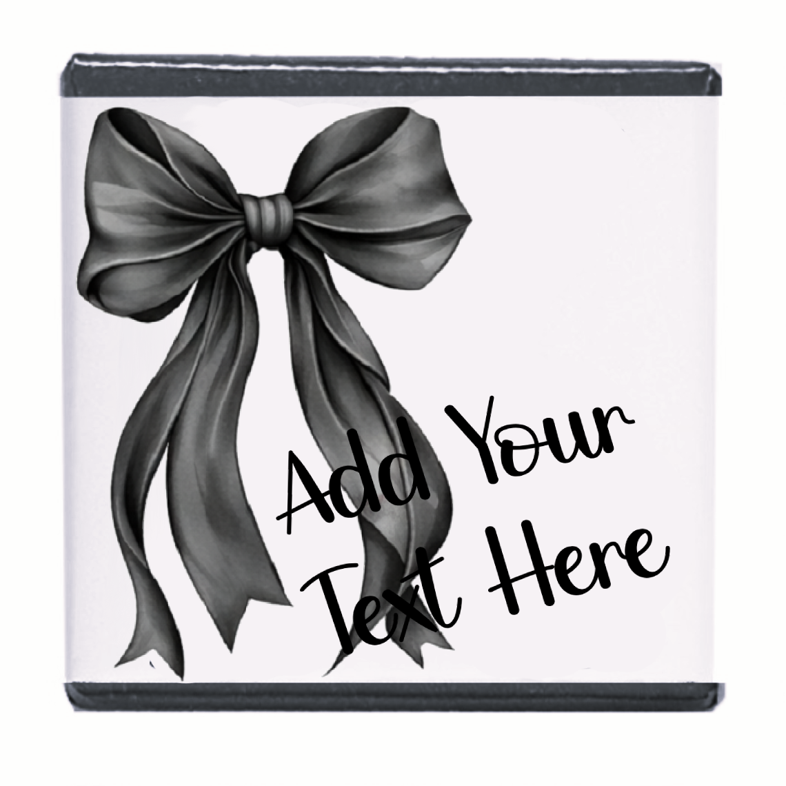 Personalised Chocolate Party Favours and Love Heart Rolls - Black Bow