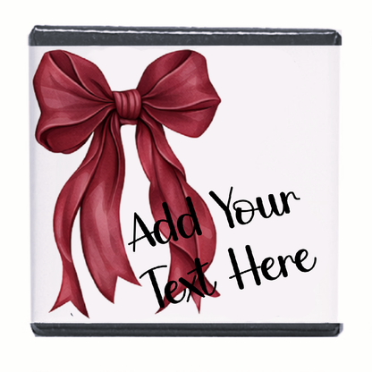 Personalised Chocolate Party Favours and Love Heart Rolls - Burgundy Bow