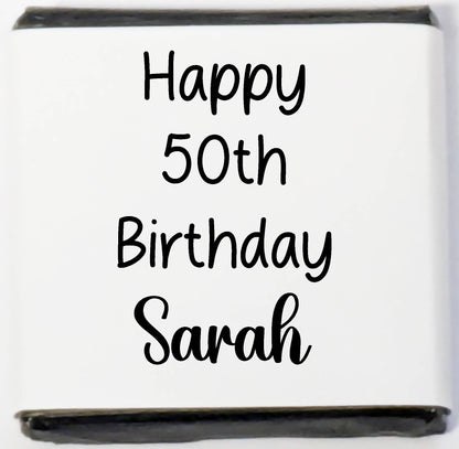 Personalised Written Chocolate Neapolitan Sweets for Birthdays, Weddings, Anniversary, Baby Shower, Christmas etc Custom Text