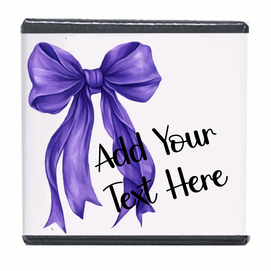 Personalised Chocolate Party Favours and Love Heart Rolls - Purple Bow