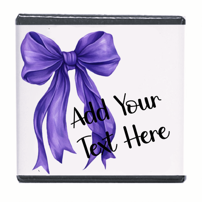 Personalised Chocolate Party Favours and Love Heart Rolls - Purple Bow