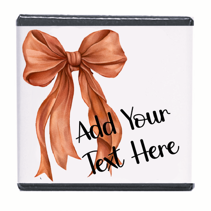 Personalised Chocolate Party Favours and Love Heart Rolls - Rust Bow