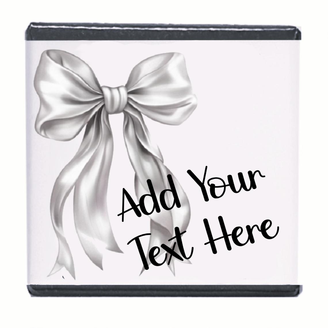 Personalised Chocolate Party Favours and Love Heart Rolls - Silver Bow