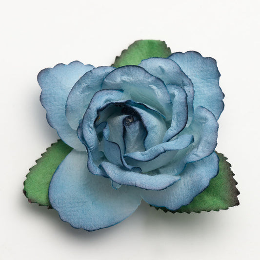 Blue Large Open Paper Roses