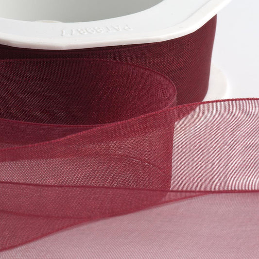 Bordeaux Organza Ribbon