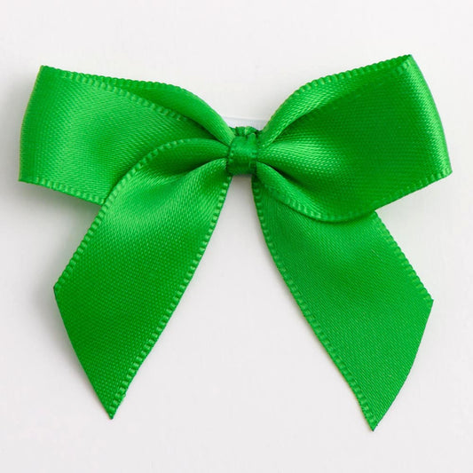 Emerald 5cm Satin Bows - Self Adhesive