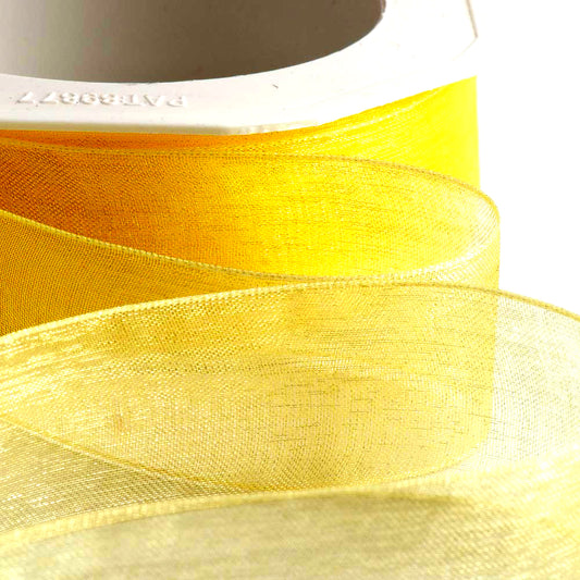 Bright Lemon Organza Ribbon