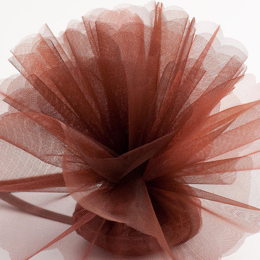 Brown Cristal Tulle Scalloped Edge Organza Tulles Pack of 50