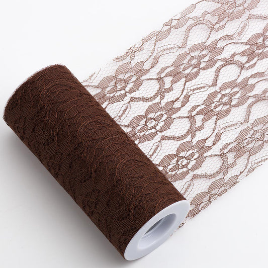 Brown Lace 15cm 10 Metre Roll